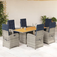 9-Delige Tuinset Met Kussens Poly Rattan