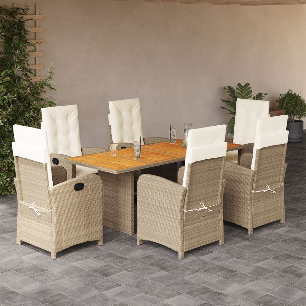 9-Delige Tuinset Met Kussens Poly Rattan