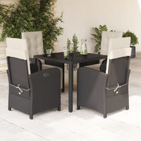 5-Delige Tuinset Met Kussens Poly Rattan