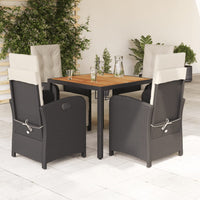 5-Delige Tuinset Met Kussens Poly Rattan