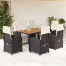 5-Delige Tuinset Met Kussens Poly Rattan