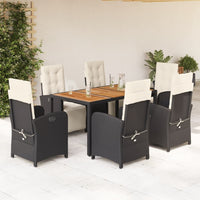 5-Delige Tuinset Met Kussens Poly Rattan