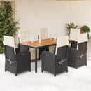 5-Delige Tuinset Met Kussens Poly Rattan