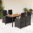 5-Delige Tuinset Met Kussens Poly Rattan