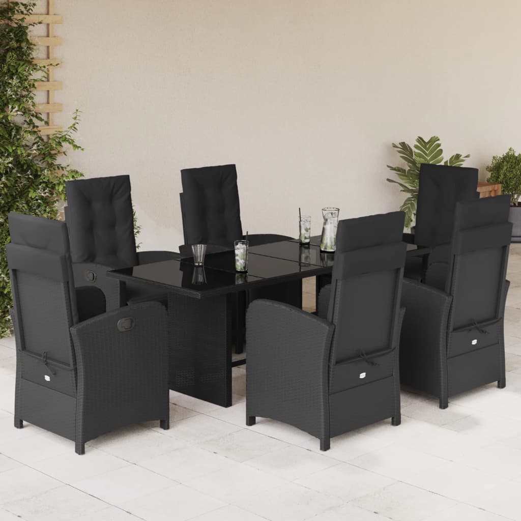 9-Delige Tuinset Met Kussens Poly Rattan