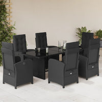 9-Delige Tuinset Met Kussens Poly Rattan