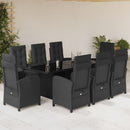9-Delige Tuinset Met Kussens Poly Rattan