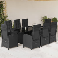 9-Delige Tuinset Met Kussens Poly Rattan