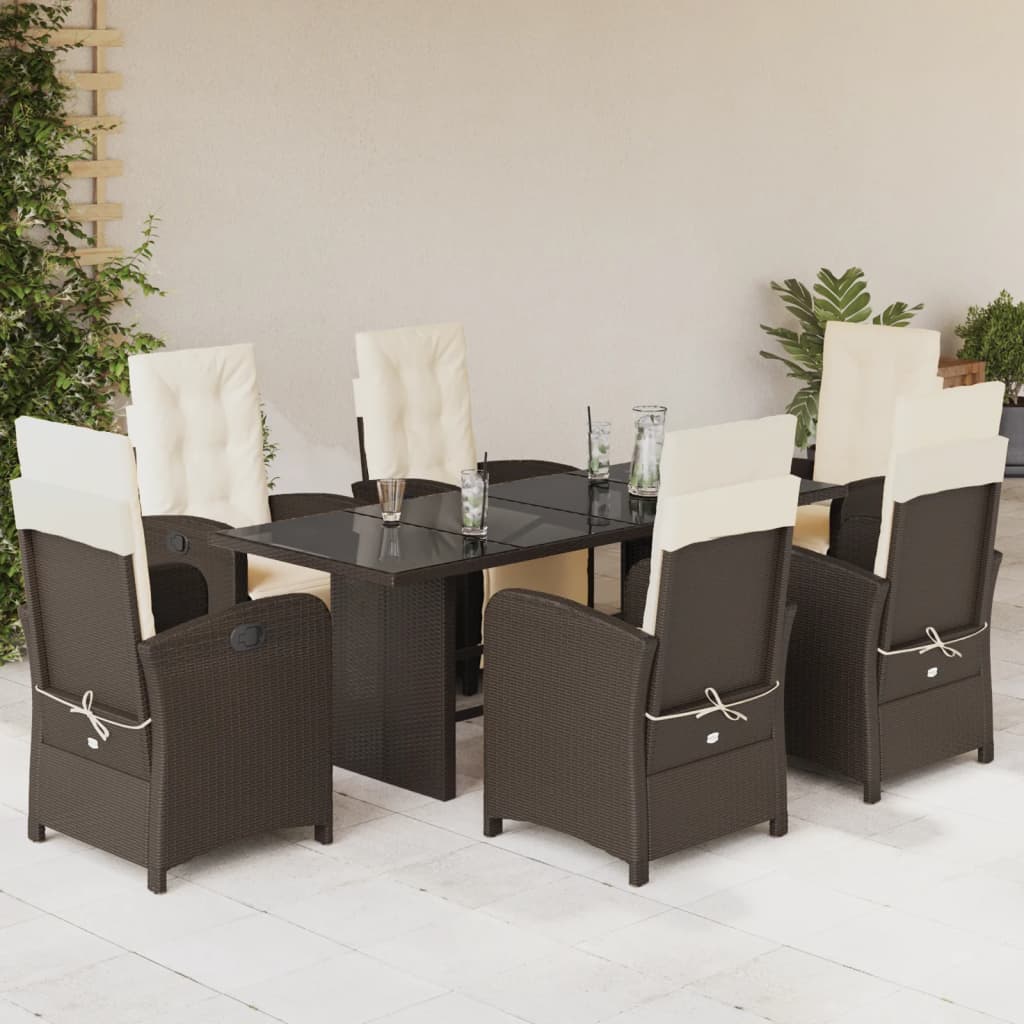 9-Delige Tuinset Met Kussens Poly Rattan