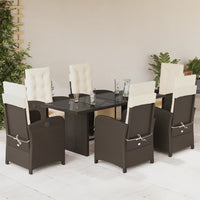 9-Delige Tuinset Met Kussens Poly Rattan