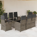 9-Delige Tuinset Met Kussens Poly Rattan