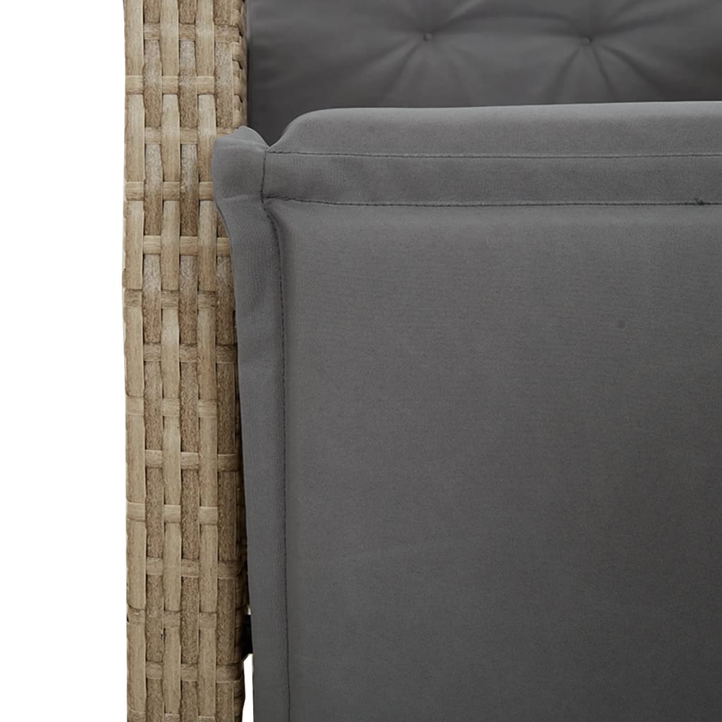 9-Delige Tuinset Met Kussens Poly Rattan