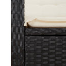 5-Delige Tuinset Met Kussens Poly Rattan Zwart