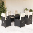 5-Delige Tuinset Met Kussens Poly Rattan Zwart