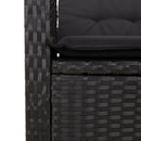 3-Delige Tuinset Met Kussens Poly Rattan Zwart