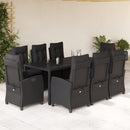 5-Delige Tuinset Met Kussens Poly Rattan Zwart