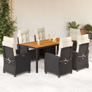9-Delige Tuinset Poly Rattan Zwart