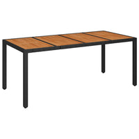 9-Delige Tuinset Poly Rattan Zwart