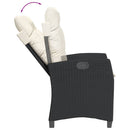 9-Delige Tuinset Poly Rattan Zwart