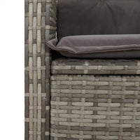 5-Delige Tuinset Met Kussens Poly Rattan Grijs