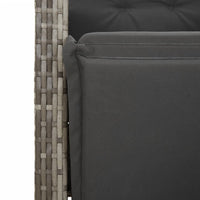 5-Delige Tuinset Met Kussens Poly Rattan Grijs