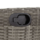 5-Delige Tuinset Met Kussens Poly Rattan Grijs