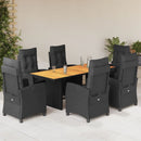 9-Delige Tuinset Met Kussens Poly Rattan