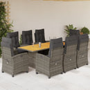9-Delige Tuinset Met Kussens Poly Rattan