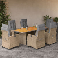 9-Delige Tuinset Met Kussens Poly Rattan
