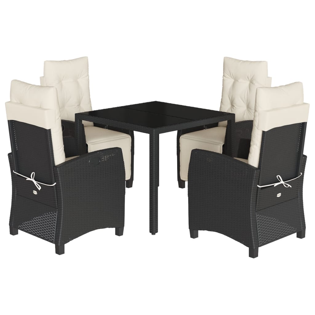 5-Delige Tuinset Met Kussens Poly Rattan