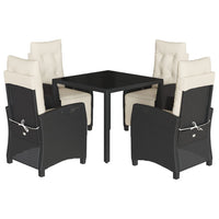 5-Delige Tuinset Met Kussens Poly Rattan