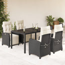 5-Delige Tuinset Met Kussens Poly Rattan