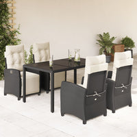 5-Delige Tuinset Met Kussens Poly Rattan