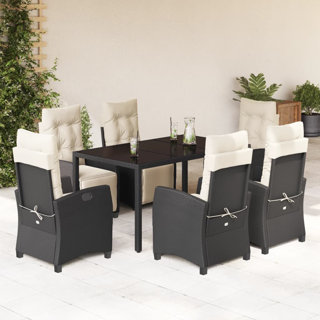 5-Delige Tuinset Met Kussens Poly Rattan