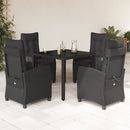 5-Delige Tuinset Met Kussens Poly Rattan