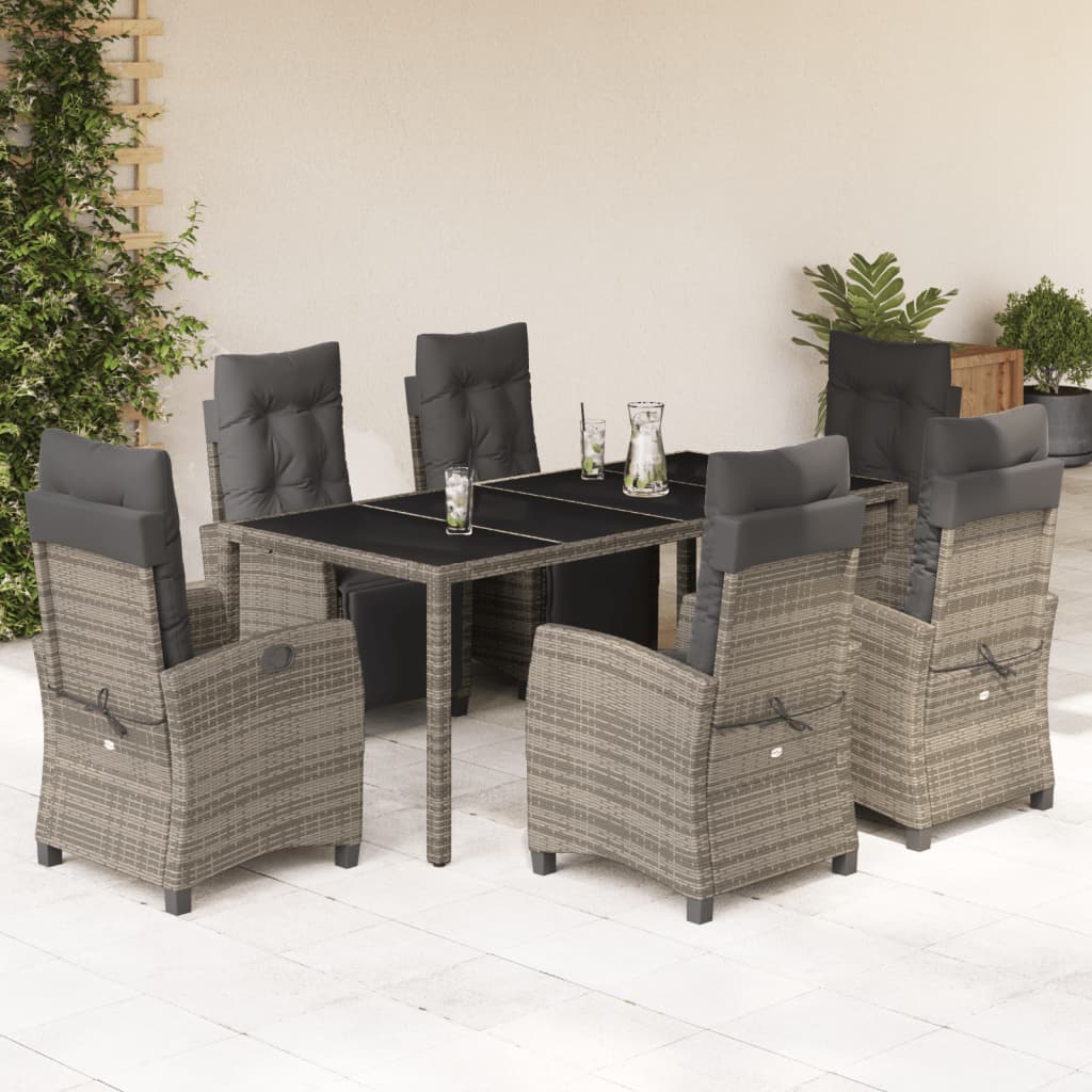5-Delige Tuinset Met Kussens Poly Rattan