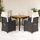 7-Delige Tuinset Met Kussens Poly Rattan