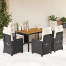 7-Delige Tuinset Met Kussens Poly Rattan
