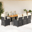 7-Delige Tuinset Met Kussens Poly Rattan