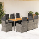 7-Delige Tuinset Met Kussens Poly Rattan