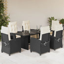 7-Delige Tuinset Met Kussens Poly Rattan