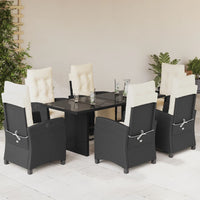7-Delige Tuinset Met Kussens Poly Rattan