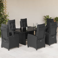 7-Delige Tuinset Met Kussens Poly Rattan