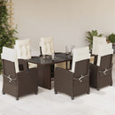 7-Delige Tuinset Met Kussens Poly Rattan