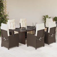 7-Delige Tuinset Met Kussens Poly Rattan