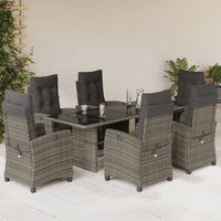 7-Delige Tuinset Met Kussens Poly Rattan