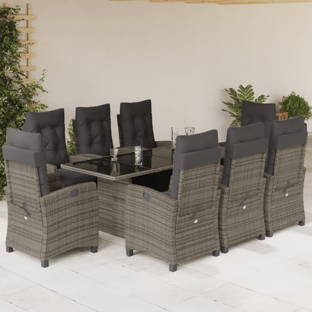 7-Delige Tuinset Met Kussens Poly Rattan