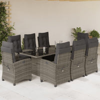 7-Delige Tuinset Met Kussens Poly Rattan