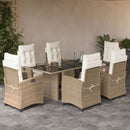 7-Delige Tuinset Met Kussens Poly Rattan