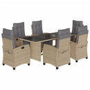 7-Delige Tuinset Met Kussens Poly Rattan